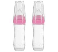 2Pcs Baby Food Feeder 120ml Silicone Baby Food Dispensing Spoon with Scale Squeeze Feeding Spoons for Boys Girl Kids Toddlers