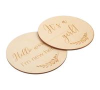 2pcs Baby Growing up Celebration Cards Creative Timber Keepsakes