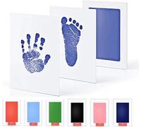 2pcs Baby Handprint and Footprint Kit, Dog Paw Print Kit, Pet Paw Print Kit for Dogs & Cats, PawPrint Stamp Pad, Family Keepsake (Sky blue)