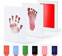 2pcs Baby Handprint and Footprint Kit, Dog Paw Print Kit, Pet Paw Print Kit for Dogs & Cats, PawPrint Stamp Pad, Family Keepsake (Red)