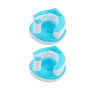 2PCS Baby Learning Chair, Infant Inflatable Sofa Press Inflatable Baby Bath Stool Children Sitting up Back Support Seat
