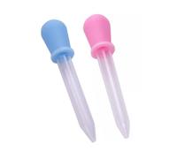 2pcs Baby Medicine Feeder Dropper Newborn Liquid Silicone 5ml Pipette Dispenser Blue Light Red