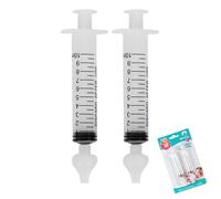 2Pcs Baby Nasal Aspirator, 10ml Nasal Irrigator, Reusable Silicone Nasal Suction Tip, Nasal Irrigator for Baby, Nose Cleaner Rinsing Device, Safe and Comfortable