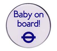 2PCS Baby on Board Badge, Travel Badges, Iconic London Underground TFL Design, Children Pin Button Badge, Perfect for Travel Bag or Tote Bag, Show Off Bold Pregnancy Style