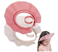 2PCS Baby Shower Cap with Air cushion Adjustable Baby Hair Washing Shield Waterproof Lightweight Plastic Bath Visor ideal for Toddlers Kids Children