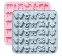2pcs Baby Shower Chocolate Moulds, Baby Feet Moulds Silicone, Gender Reveal Candy Mould Party Supplies