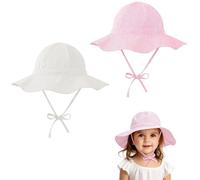 2PCS Baby Sun Hat Toddler Girl Boy 12-24 Months, Soft Cotton Bucket Hat Kid