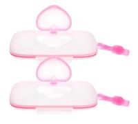 2Pcs Baby Wipes Travel Case, Portable Travel Wipes Case, Refillable Wet Tissue Dispenser with Flip-Top for Diaper Bag Stroller Backpack