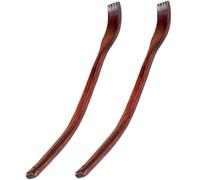 2Pcs Back Scratcher Smooth Handheld Wooden Back Scratcher with Extended Curved Handle for Itch Relief Practical Tool for Adults Elderly Men Women
