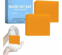 2PCS Bacne Out Bar Soap With Turmeric, VitaminC & AlphaArbutin, Bacne Out Bar Acnes Healing Soap For Back, Face, Chest & Shoulders, DarkSpot Remover & Brightening Cleanser, Natural Body AcneTreatment