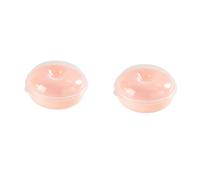 2Pcs Bagel Storage Box, Reusable Plastic Airtight Doughnut Holder, Portable Plastic Bread Storage Box Food Containers for Bread Fruit(Pink)
