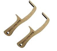 2Pcs Bald Man Brushes, Funny Wooden Hairless Man Grooming Comb, 5x16.9cm Humorous Toothless Comb Blad Men Gag Gift For Father, Husband, Friends, Coworkers, Birthday