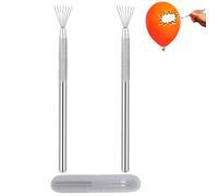 2PCS Balloon Striker Popper Tool,Balloon Burster Stick,Convenient and Practical Balloon Popper Tool with 7 Iron Pins,Ideal for Cleaning After a Party