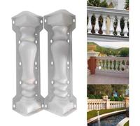 2PCS Balustrades Mold European Roman Column Mouldor Front Rear Moulds for Concrete Plaster Cement Plastic Casting Garden Balcony Pool Park Fence Decoration (Type 1)