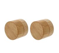 2pcs Bamboo Cream Jar Refillable Pp Storage Container for Travel 20g