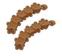 2pcs Banana Hair Clips Coffee PC Retro Style Hair Clip | Antislip Grip, Resistant to Deformation, Versatile Use for Long Hair Buns and Ponytail Hold