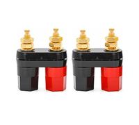 2PCS Banana Plugs Couple Terminals Red Black Connector Amplifier Terminal Binding Post Speaker Plug Jack(2PCS)