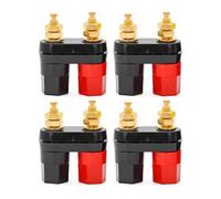 2PCS Banana Plugs Couple Terminals Red Black Connector Amplifier Terminal Binding Post Speaker Plug Jack(4PCS)