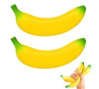 2Pcs Banana Squishy Fidget Toys, Jumbo Banana Squishy Toy Jumbo Fruit Squishes Giant Squishys Bananas, Squeezy Squishys Squeeze Toy Stress Toys Suitable for Relieving Stress and Tabletop Gaming