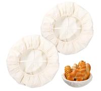 2PCS Banneton Liner for Bread Proofing Basket, Round Banneton Covers Cloth, Natural Rattan Bread Covers for Proofing, Homemade Sourdough Baking Accessories, Pastry Cloth (Oval, 9.8Inch)