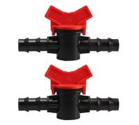 2PCS Barbed Ball Valve, 14mm Barb Connector Ball Valve, Shut Off Ball Valve Barbed Hose, Ball Valve Barbed, Hose Pipe Joiner Faucet Connector Adapter (BK)