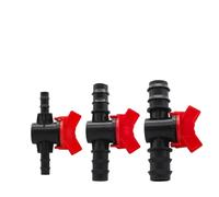 2Pcs Barbed Ball Valve Plastic Pagoda Straight Through Shut-Off Switch Hose Connector for Irrigation Aquarium Garden(16mm Valve 2pcs)