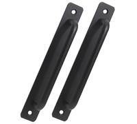2PCS Barn Door Handle, Aluminum Alloy Black Gate Handle, 5.8 Inch Door Pulls Ideal for Cabinet Shed Drawer Cupboard