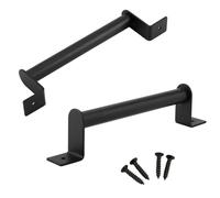 2Pcs Barn Door Handle, Sliding Barn Door Handle Pull Barn Door Handle Matte Black Door Pull Rustic Style Carbon Steel Pull Handle Hardware Gate Handle