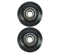 2pcs Barn Door Sliding Door Roller Guide Set with Pom Wheels Black