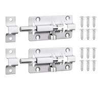 2Pcs Barrel Bolt Latch Slide Thickened Door Lock with Screws for Window Cabinet for Door