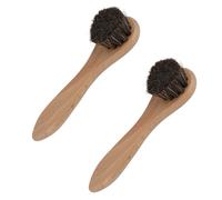 2pcs Baseball Glove Brush, Baseball Glove Scrub Brushes Small Horsehair with Ergonomic Handle Soft & Fine Horse Hair Bristles Cleaning Supply Accessories for Deep Cleans, Protect from Scratches