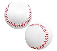 2pcs Baseballs One Soft Ball and One Hard Ball PracticeBaseballs Hand stitched Soft FoamBaseball for Practice and Competition Baseball TrainingBalls for Adult Outdoor Sports TeamGame Pitching