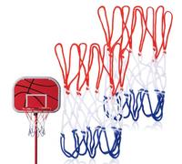2Pcs Basketball Net Replacement, 8 Loop Replacement Hoop Nets for Indoor Outdoor, Basketball Net Accessories, Woven tricolour