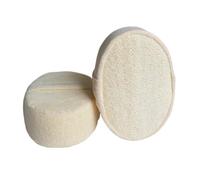 2pcs Bath Ball for Whole Body Massage Natural Loofah Shower Rub | Beige Loofah, Exfoliating Sponge for Dry Rough Skin, Circulation Support, Gentle Bath Care