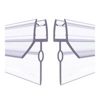 2Pcs Bath Shower Screen Door Seal Strip for 4-6mm Glass - Covers up to 22mm Gap - Transparent Shower Door Seal Replacement with 100cm Adjustable Length (Straight)