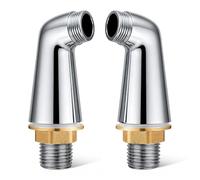 2Pcs Bath Taps Mixer Leg Pillar, Bath Filler Tap Pillar Shower Mixer Tap Legs Chrome Deck Mounted Mixer Tap Union Pillars for Daily Home Showers G3/4