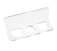 2Pcs Bathroom Comb Holder, Hair Brush Holder Storage Supplies Hair Tool Organizer with Three Holes, Bathroom Wall Mounted Hot Tools Holder, Hair Brush Organizer for Everyday Hair Lovers and Barbers