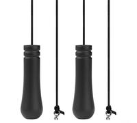 2Pcs Bathroom Light Pull Cord Handle, 150Cm Connector Light Pull Chain 150Cm Black Nylon Cord