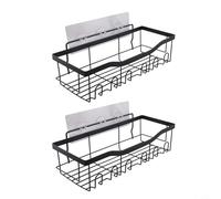 2pcs Bathroom Shelf with Breathable Open Frame to Reduce Risk While Holding Soaps Lotions and Washcloths Safely