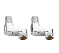 2PCS Bathtub Tap Adapter, 25mm to 20mm, Chrome Plated Shower Faucet Install Kit, Installation Adjustable Swing Arm Mount Replacement Part