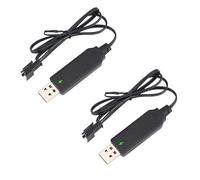 2pcs Battery Charger for Bubble Machine Gun, 3.7V SM-2P USB Cable with Indicator Light Compatible with Bubble Bazooka Machine Gun and Bunch O Bubbles