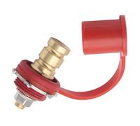 2pcs Battery Charger Posts with 3 Over 8 Stud Terminals for Remote Jump-Starting - Heavy-Duty Brass Construction 250a Rating Black Red Color-Coded Compatible Having Cars Trucks Marine ATV