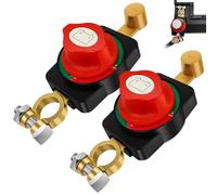 2Pcs Battery Isolator Switch 12V-48V, Top Post Battery Disconnect Switch Heavy-Duty, Batterys Kill Switchs for Car, Marine, Boat, RV, Negative On/Off