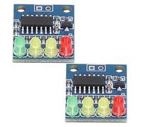 2Pcs Battery Level Indicator Module Capacity Tester Board 4 Phase 12V with 4pcs LED Professional Accessories