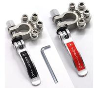 2PCS Battery Terminal Connectors, 4 way Positive Negative Battery Clamp car Terminals Connector, Leisure Battery Terminals for Cars, Trucks, Ships