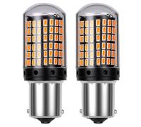 2PCS BAU15S P21W 1156 LED Bulbs, Amber 3014 144SMD Super Bright Lights, 12V/24V Front and Rear Turn Signal Lamps, Indicator Bulbs Backup Light Replacement, DRL, Daytime Running Light, Rear Fog Lamp
