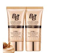 2pcs BB Cream SPF 50 Tinted Moisturiser&Foundation,Snail Tinted Moisturiser with High Coverage,Long-Lasting Full Coverage,Waterproof Sweat-Proof,Skin Tone Correction&Glow,for All Skin(Natural Color)