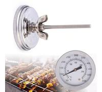 2Pcs BBQ Grill Temperature Gauge, Bimetallic BBQ Thermometer, with Dual Scale Design and Large Dial Display, for Barbecuing and Stovetop Cooking