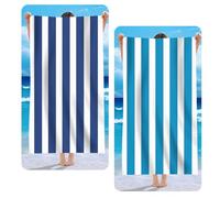 2pcs Beach Towels for Adults, 150x75cm Microfibre Beach Towel, Sand Free,Lightweight Quick Dry Towel for Swimming Sports Beach Gym