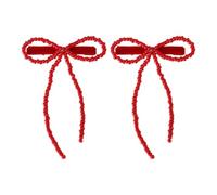 2PCS Beads Butterfly Bowknot Hair Clip French Hairpin Girl Barrettes Braid Clip Female Hair Shaping Decors Side Hair Bows